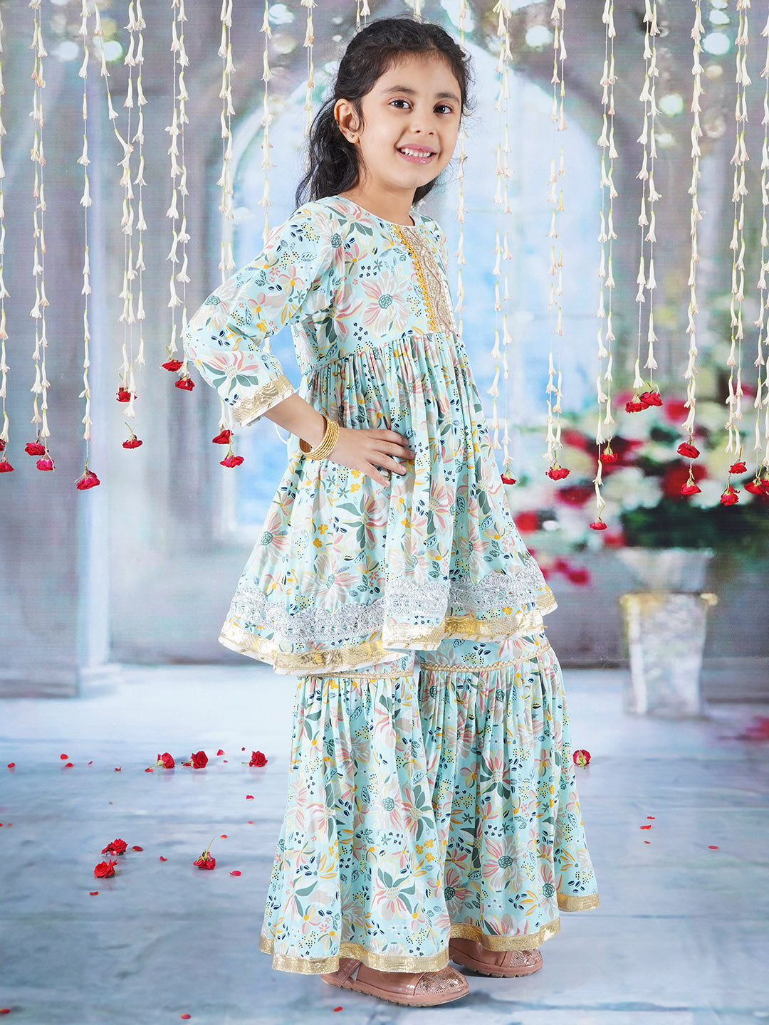 Summer Bloom frock and sharara