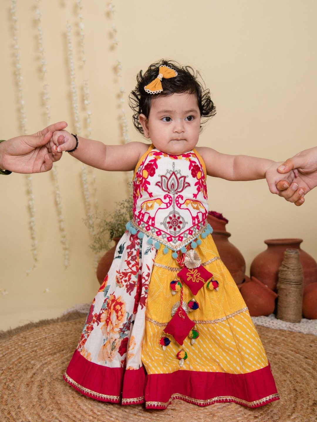 Ghoomar-Genda phool Lehnga Choli