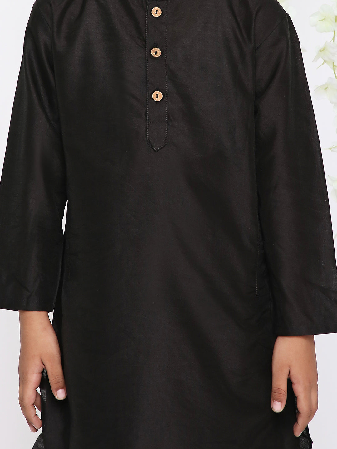 Black kurta and black pajama sale