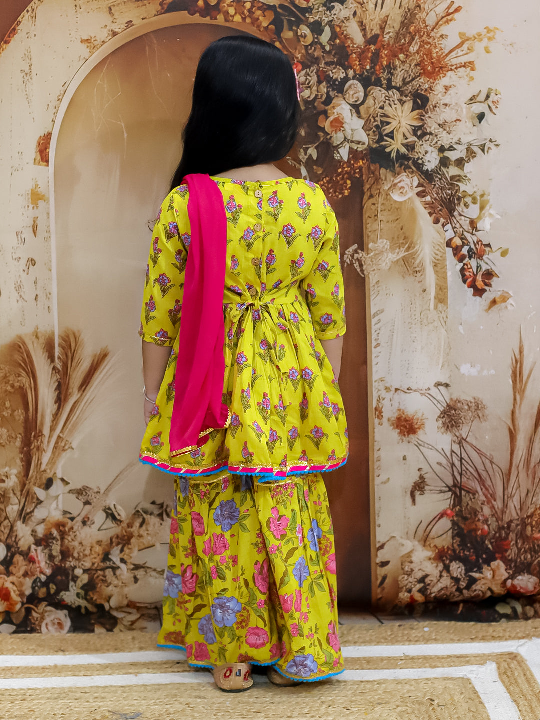 Summer Florals-Titliyan Kurti Gharara