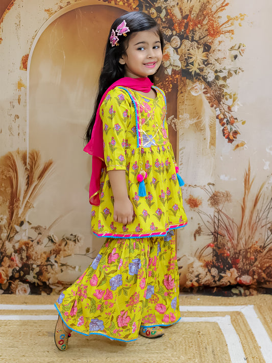 Summer Florals-Titliyan Kurti Gharara