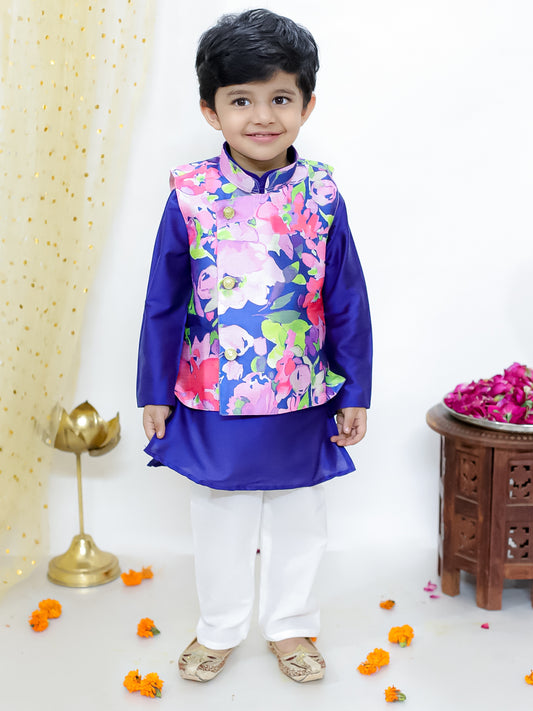 Sabrang 3 pc silk kurta-pajama